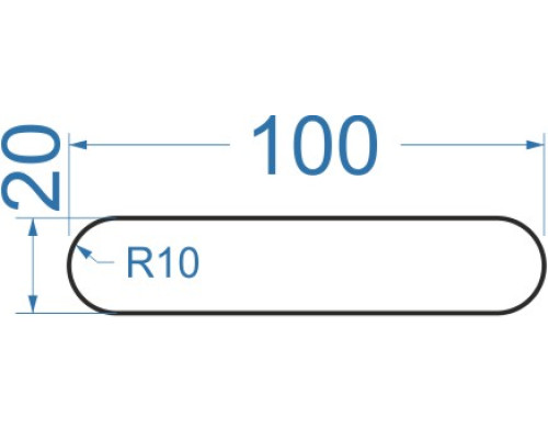 Алюминиевая полоса / шина 100х20 мм, АД31, R10, без покрытия