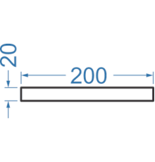 Алюминиевая полоса / шина 200х20 мм, АД31, без покрытия