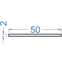 Алюминиевая полоса / шина 50x2 мм, АД31