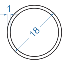 Алюминиевая труба круглая ø 18x1 мм