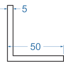 Алюминиевый уголок равносторонний 50x50x5 мм, АД31